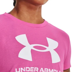 Under Armour Sportstyle Logo Graphic Maglietta Donna - Rosa, Bianco -Vendite Racchette da tennis 08494000 16
