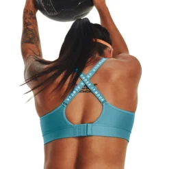 Under Armour Infinity Mid Covered Reggiseni Sportivi Donna - Turchese -Vendite Racchette da tennis 08503000 14