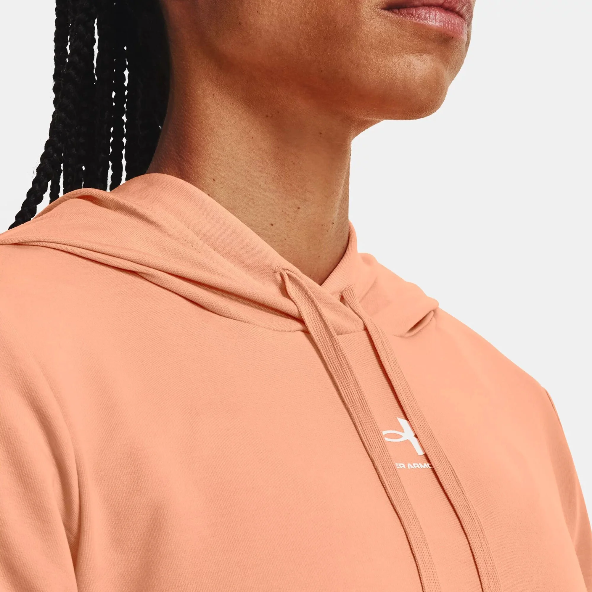 Under Armour Rival Terry Felpa Con Cappuccio Donna - Albicocca 5 Under Armour Rival Terry Felpa Con Cappuccio Donna - Albicocca - immagine 5