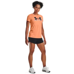 Under Armour Tech Solid Script Graphic Maglietta Donna - Arancione, Nero -Vendite Racchette da tennis 08513000 15