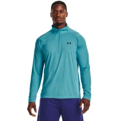 Under Armour Tech 2.0 Half-Zip Warm Up Manica Lunga Uomini - Turchese -Vendite Racchette da tennis 08520000 13
