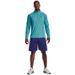Under Armour Tech 2.0 Half-Zip Warm Up Manica Lunga Uomini - Turchese -Vendite Racchette da tennis 08520000 15