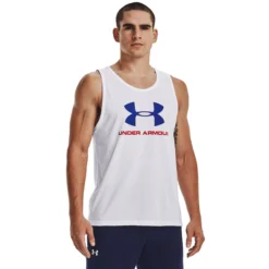 Under Armour Sportstyle Logo Graphic Canottiera Uomini - Bianco, Blu 8 Under Armour Sportstyle Logo Graphic Canottiera Uomini - Bianco, Blu -Vendite Racchette da tennis 08523000 13