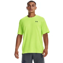 Under Armour Tech Vent Maglietta Uomini - Giallo Neon -Vendite Racchette da tennis 08551000 13