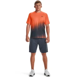 Under Armour Tech WM Graphic Pantaloncini Uomini - Grigio Scuro, Arancione -Vendite Racchette da tennis 08556000 15
