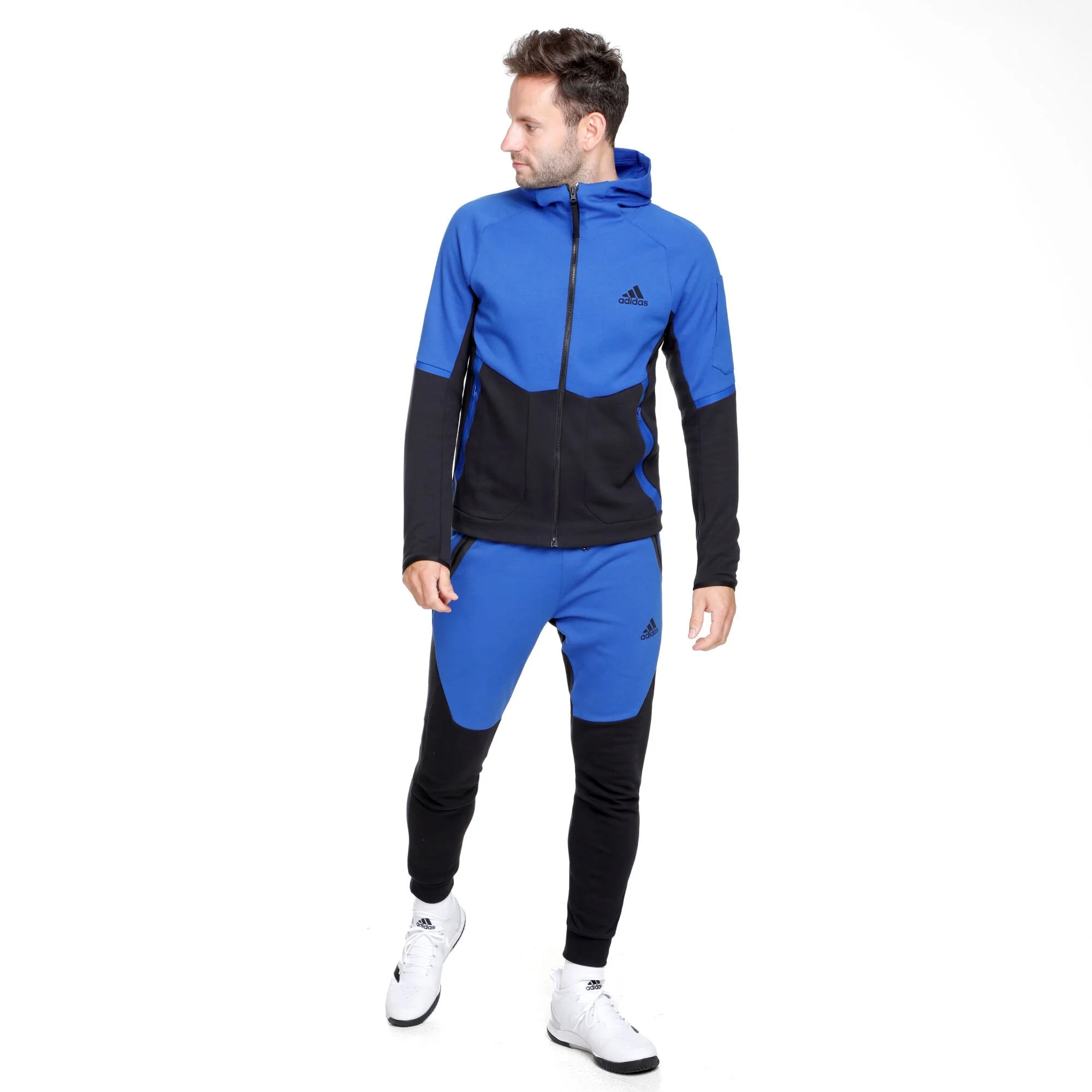 ADIDAS Designed 4 Gameday Full Zip Felpa Uomini - Blu, Blu Scuro 2 ADIDAS Designed 4 Gameday Full Zip Felpa Uomini - Blu, Blu Scuro - immagine 2