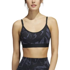 ADIDAS Training Flower Light-Support Reggiseni Sportivi Donna - Blu Scuro, Blu -Vendite Racchette da tennis 17106000 13