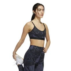 ADIDAS Training Flower Light-Support Reggiseni Sportivi Donna - Blu Scuro, Blu -Vendite Racchette da tennis 17106000 16