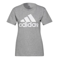 ADIDAS Big Logo Maglietta Donna - Grigio, Bianco