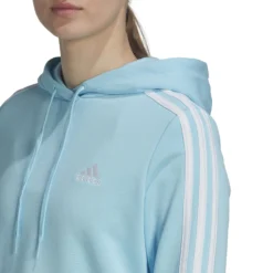 ADIDAS 3 Stripes French Terry Cropped Felpa Con Cappuccio Donna - Blu Chiaro 10 ADIDAS 3 Stripes French Terry Cropped Felpa Con Cappuccio Donna - Blu Chiaro -Vendite Racchette da tennis 17278000 16