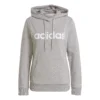 ADIDAS Linear French Terry Felpa Con Cappuccio Donna - Grigio