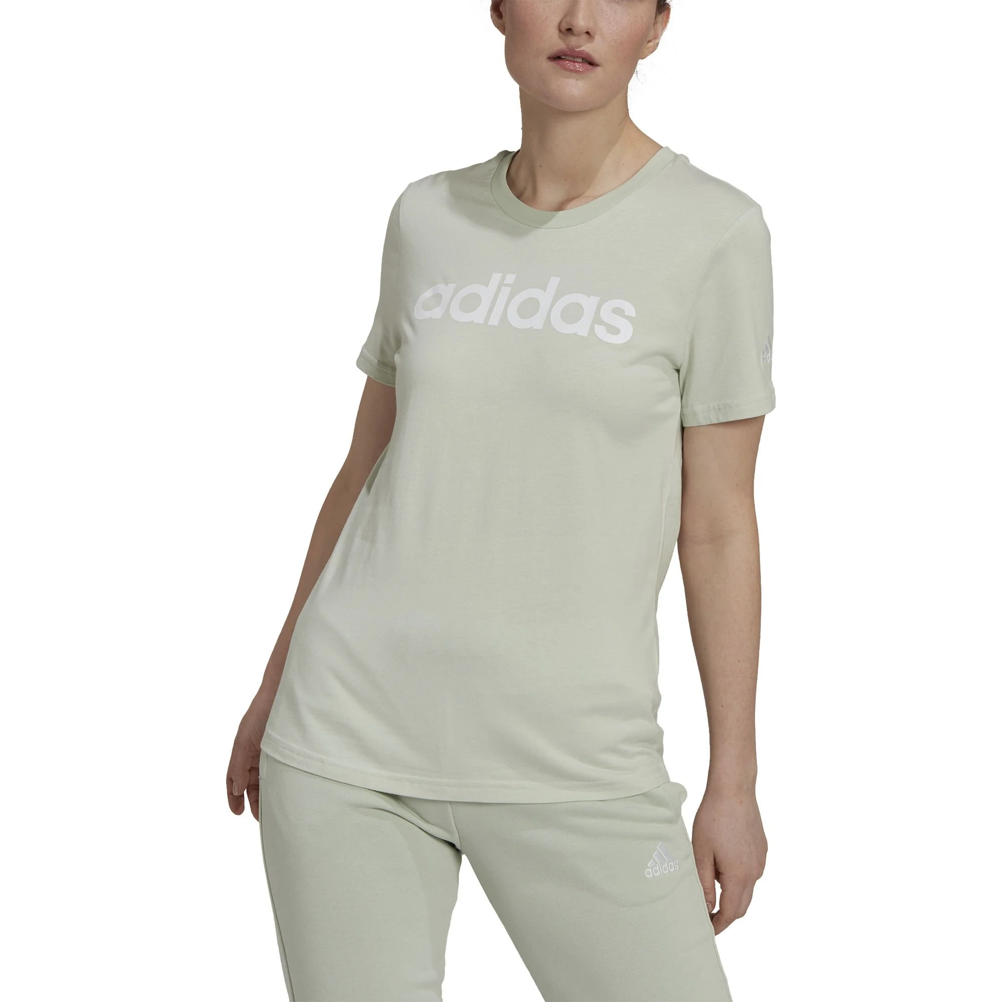 ADIDAS Linear Maglietta Donna - Verde 4 ADIDAS Linear Maglietta Donna - Verde - immagine 4