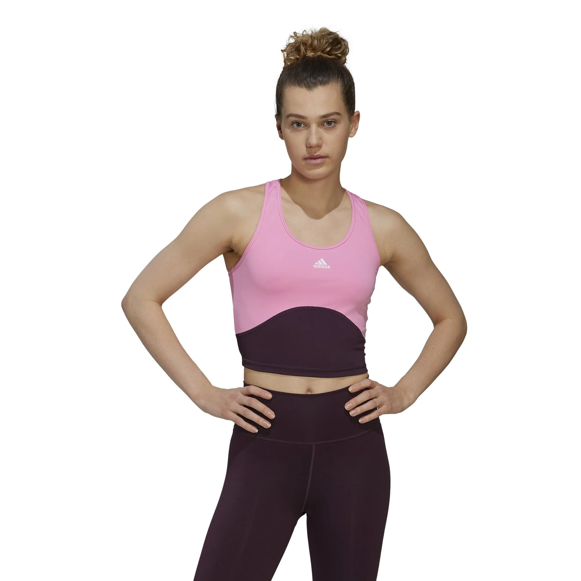 ADIDAS High Intensity Cropped Canottiera Donna - Rosa 2 ADIDAS High Intensity Cropped Canottiera Donna - Rosa - immagine 2