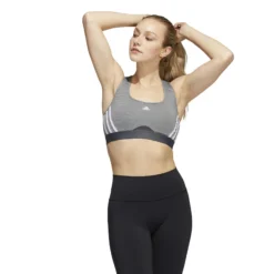 ADIDAS Aeroreact Low-Support 3 Stripes Reggiseni Sportivi Donna - Grigio -Vendite Racchette da tennis 17408000 13