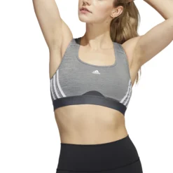 ADIDAS Aeroreact Low-Support 3 Stripes Reggiseni Sportivi Donna - Grigio -Vendite Racchette da tennis 17408000 15