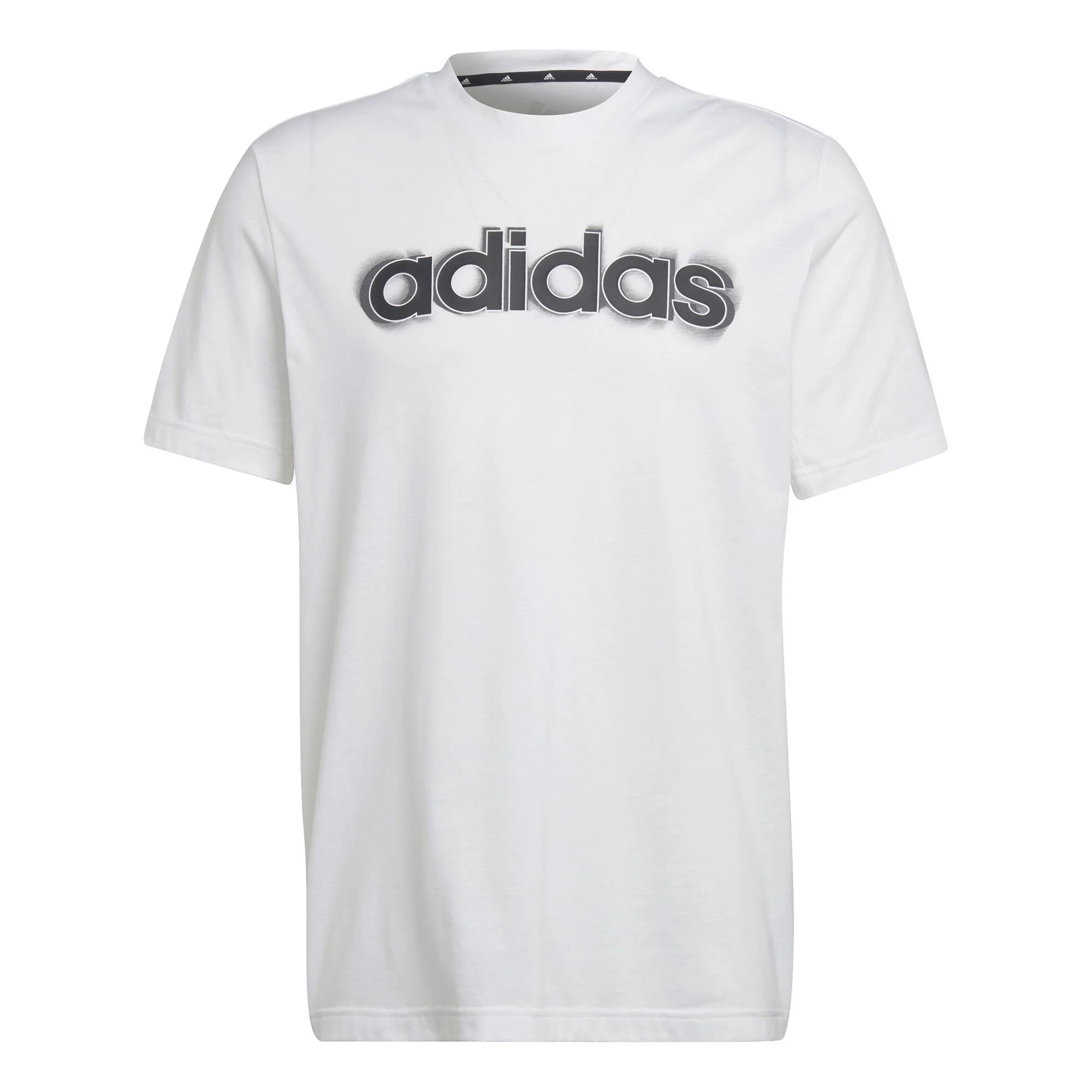 ADIDAS Workout Linear Maglietta Uomini - Bianco 1 ADIDAS Workout Linear Maglietta Uomini - Bianco
