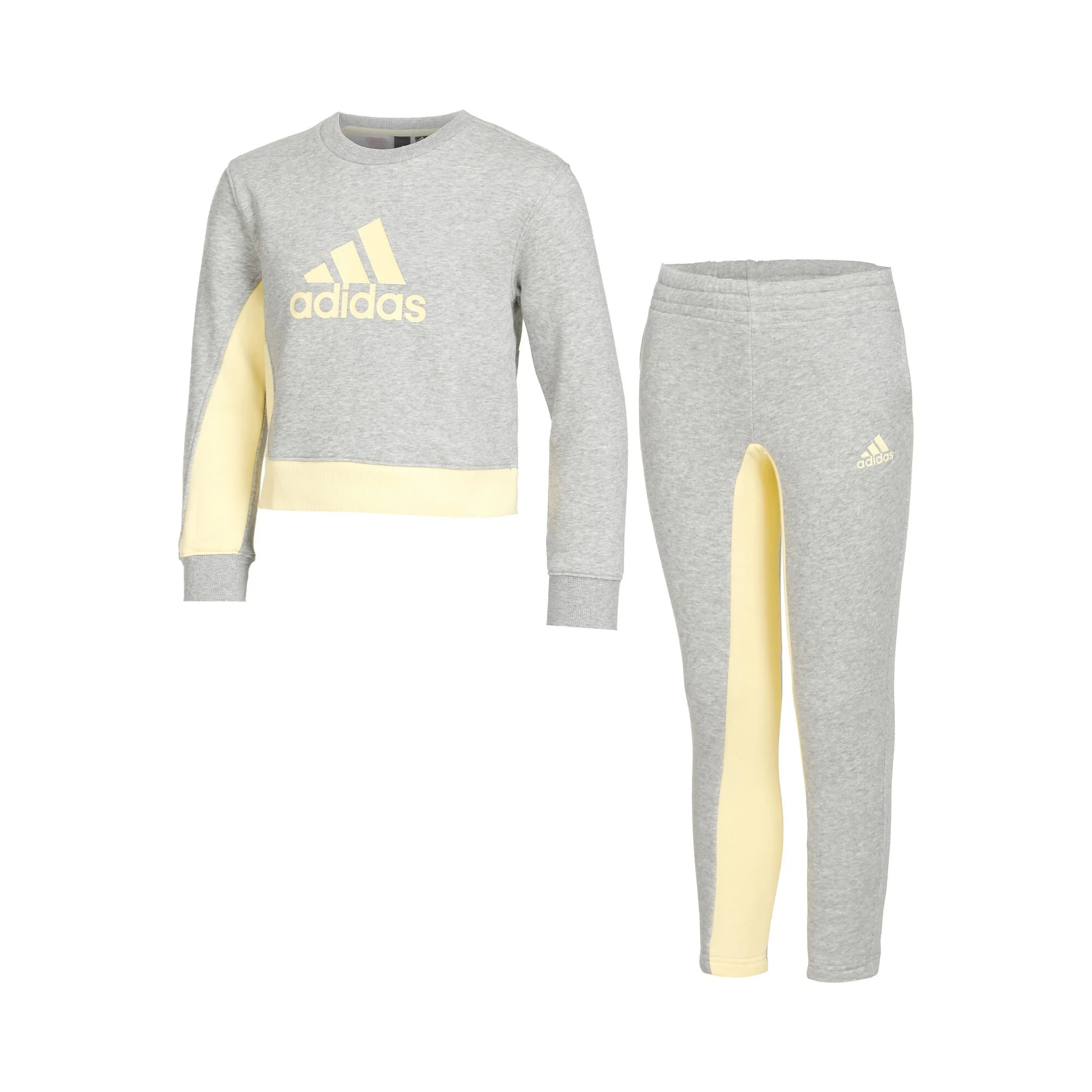 ADIDAS Badge Of Sport Cotton Tuta Da Allenamento Ragazze - Grigio 1 ADIDAS Badge Of Sport Cotton Tuta Da Allenamento Ragazze - Grigio