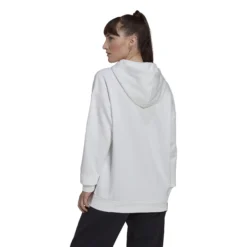 ADIDAS Essentials Logo Boyfriend Fleece Felpa Con Cappuccio Donna - Bianco -Vendite Racchette da tennis 17732000 14