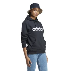 ADIDAS Essentials Linear Felpa Con Cappuccio Donna - Nero, Bianco -Vendite Racchette da tennis 17759000 15