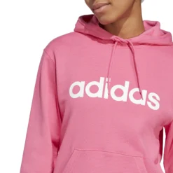 ADIDAS Essentials Linear Felpa Con Cappuccio Donna - Rosa, Bianco -Vendite Racchette da tennis 17766000 16