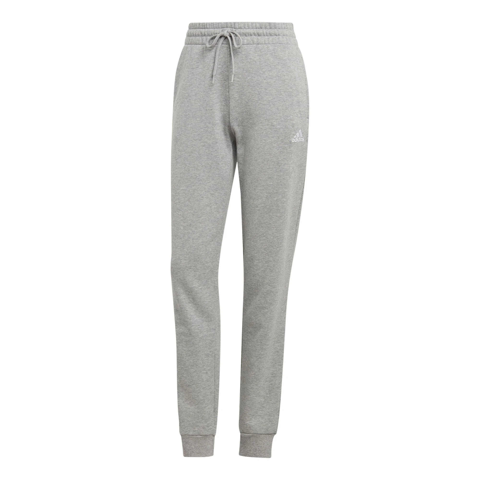 ADIDAS Essentials Linear French Terry Cuffed Pantalone Da Allenamento Donna - Grigio Chiaro, Bianco 1 ADIDAS Essentials Linear French Terry Cuffed Pantalone Da Allenamento Donna - Grigio Chiaro, Bianco