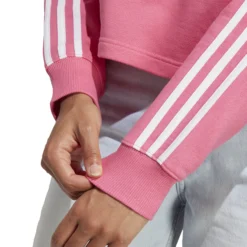 ADIDAS Essentials 3-Stripes French Terry Crop Felpa Con Cappuccio Donna - Rosa, Bianco 11 ADIDAS Essentials 3-Stripes French Terry Crop Felpa Con Cappuccio Donna - Rosa, Bianco -Vendite Racchette da tennis 17769000 17
