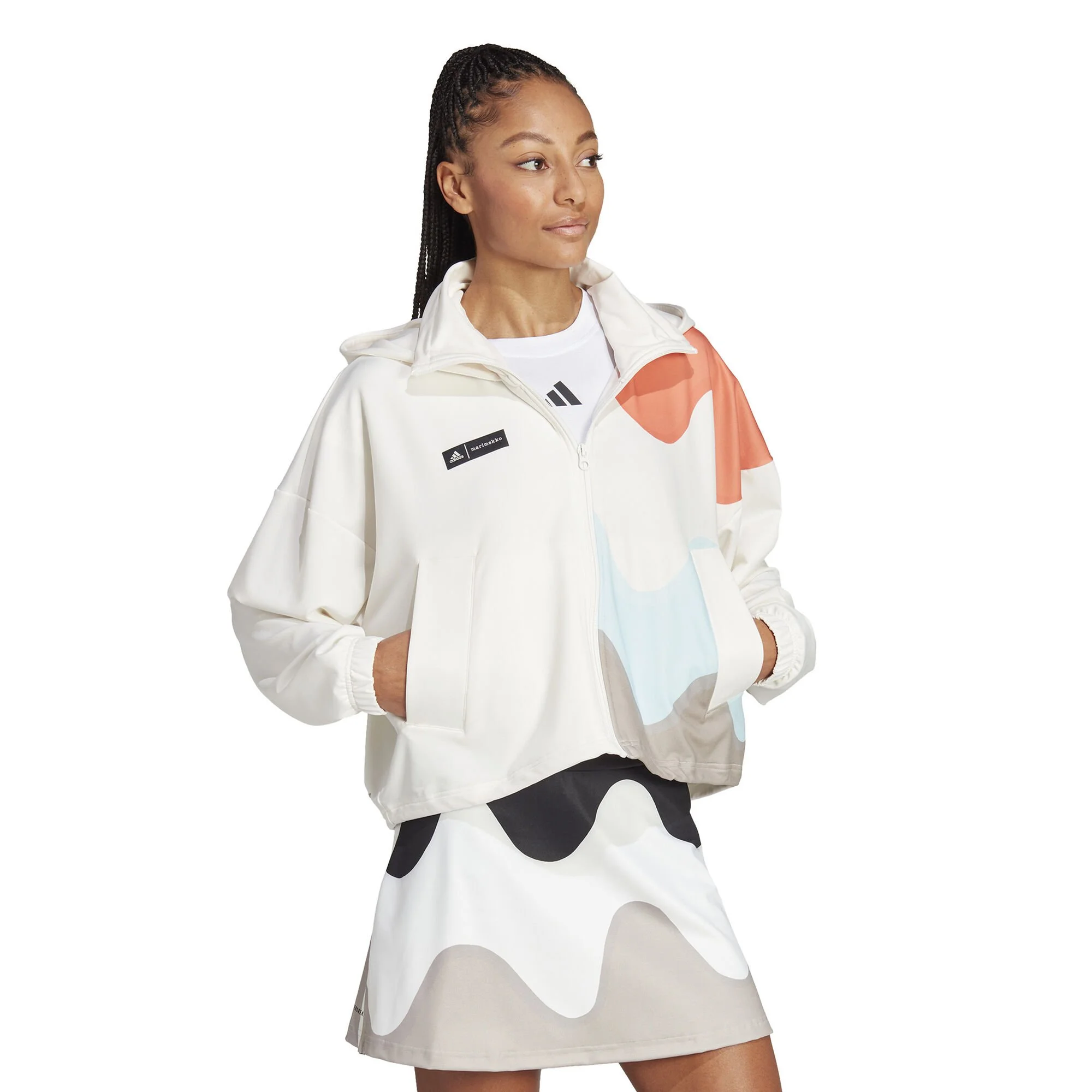 ADIDAS Marimekko Giacca Da Allenamento Donna - Bianco, Multicolore 5 ADIDAS Marimekko Giacca Da Allenamento Donna - Bianco, Multicolore - immagine 5