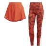 ADIDAS Paris MA Skirt & Calzamaglia Donna - Rosso, Rosso Scuro