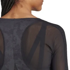 ADIDAS Paris Crop Manica Lunga Donna - Grigio Scuro, Nero -Vendite Racchette da tennis 17825000 17