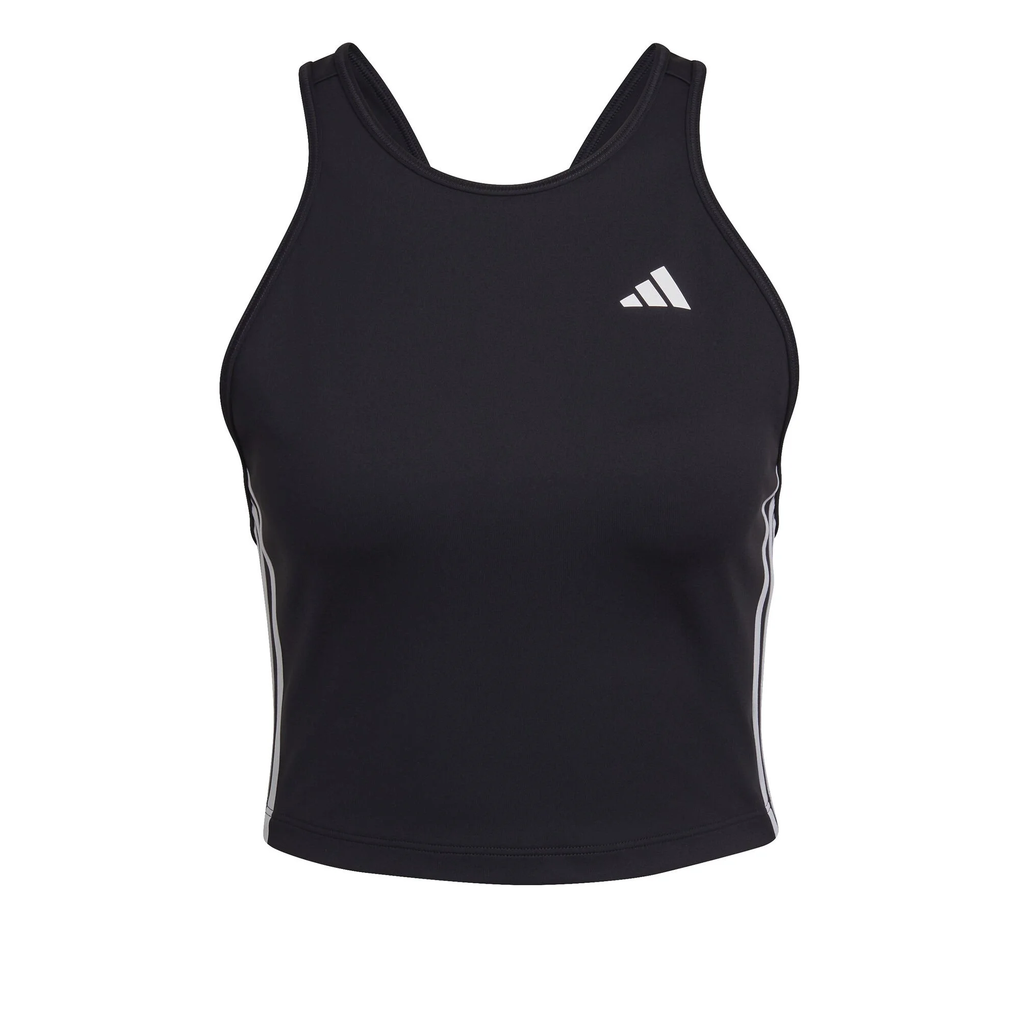 ADIDAS AEROREADY Made For Training 3-Stripes Crop Canottiera Donna - Nero, Bianco 1 ADIDAS AEROREADY Made For Training 3-Stripes Crop Canottiera Donna - Nero, Bianco