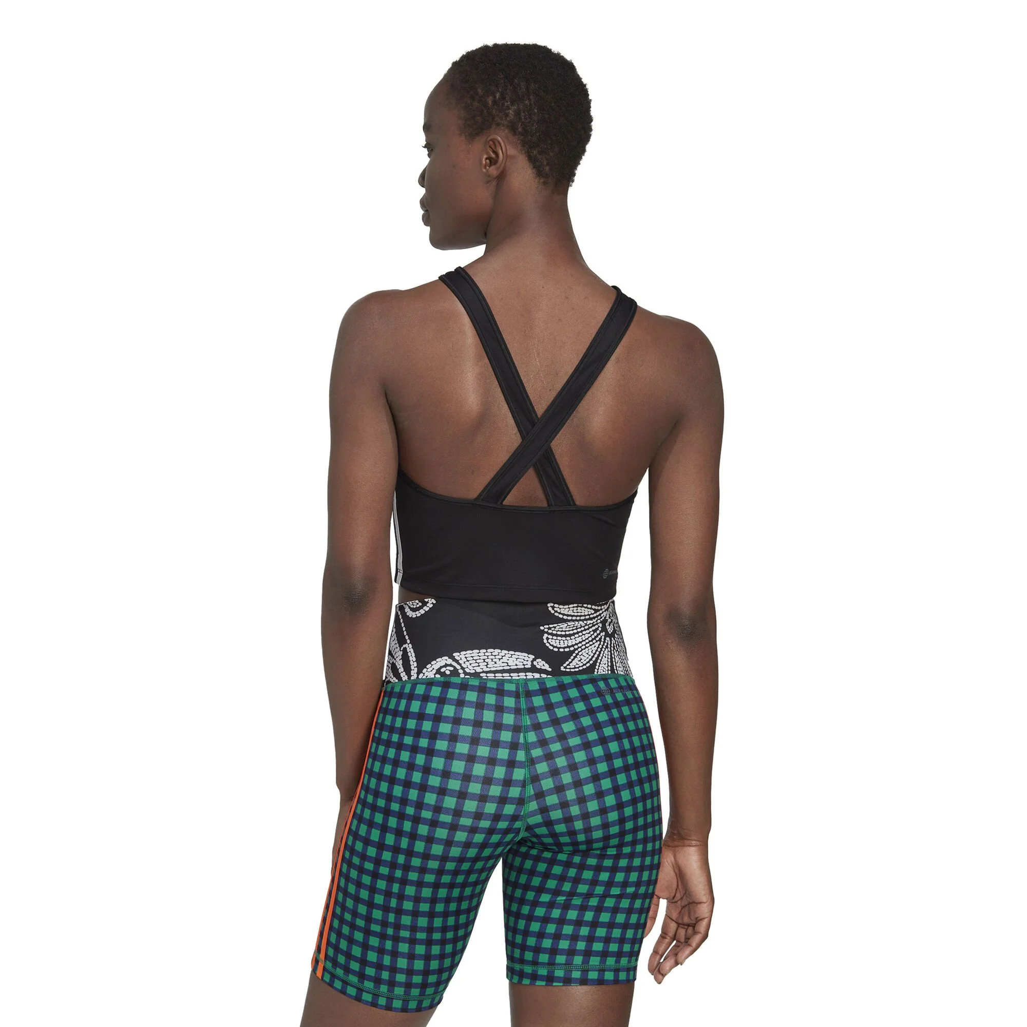 ADIDAS AEROREADY Made For Training 3-Stripes Crop Canottiera Donna - Nero, Bianco 3 ADIDAS AEROREADY Made For Training 3-Stripes Crop Canottiera Donna - Nero, Bianco - immagine 3