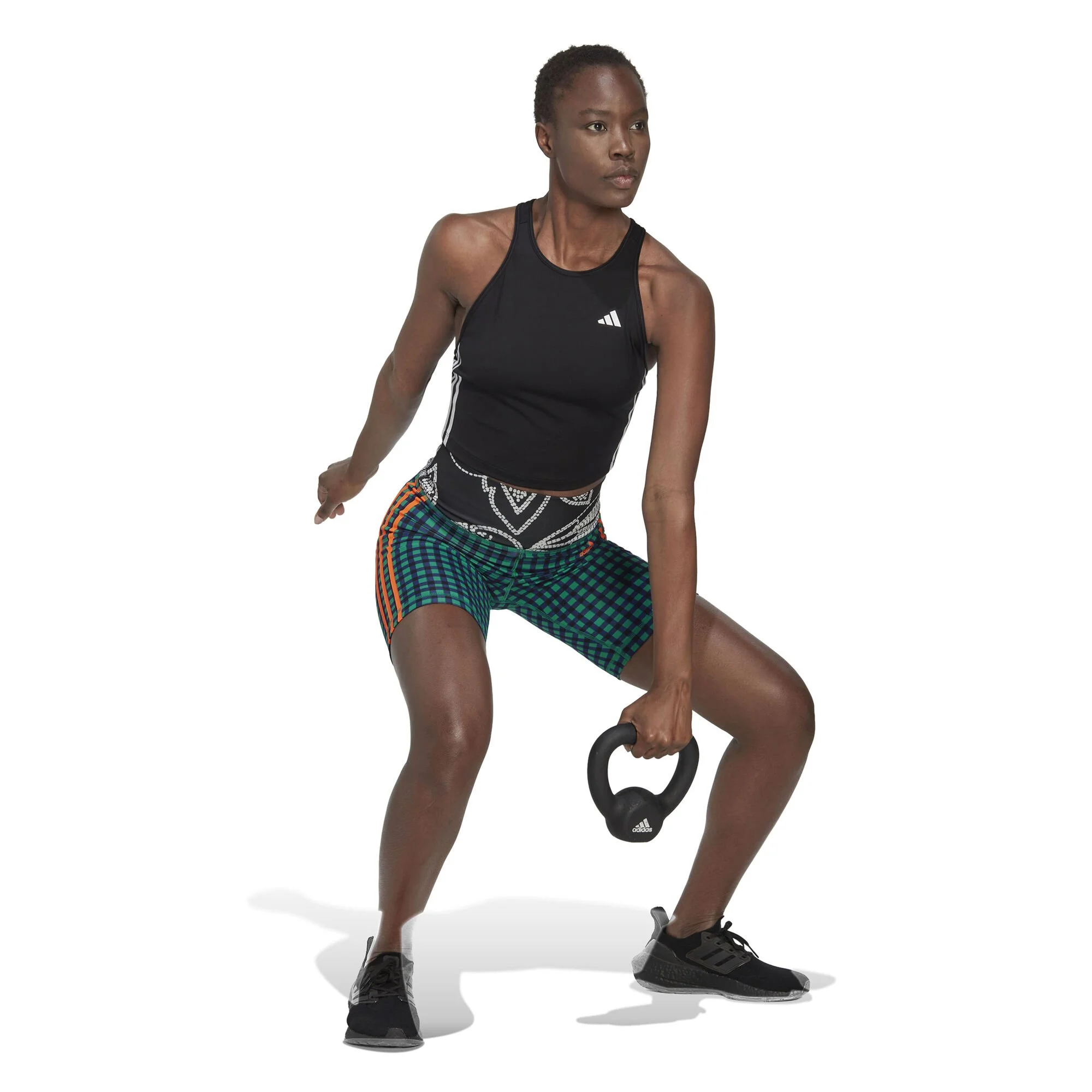 ADIDAS AEROREADY Made For Training 3-Stripes Crop Canottiera Donna - Nero, Bianco 4 ADIDAS AEROREADY Made For Training 3-Stripes Crop Canottiera Donna - Nero, Bianco - immagine 4