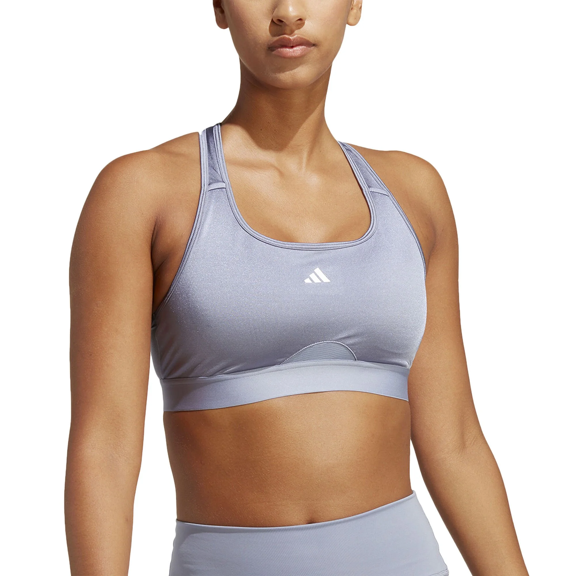 ADIDAS PowerReact Training Medium-Support Bra Reggiseni Sportivi Donna - Argento 3 ADIDAS PowerReact Training Medium-Support Bra Reggiseni Sportivi Donna - Argento - immagine 3