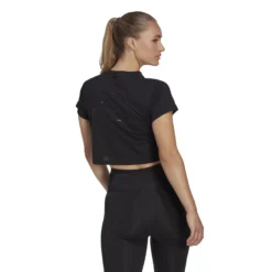 ADIDAS Essentials AEROREADY Train 3 Bar Logo Crop Maglietta Donna - Nero -Vendite Racchette da tennis 17844000 14