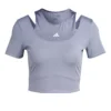ADIDAS Training HIIT AEROREADY Crop Training Maglietta Donna - Grigio