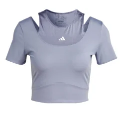 ADIDAS Training HIIT AEROREADY Crop Training Maglietta Donna - Grigio