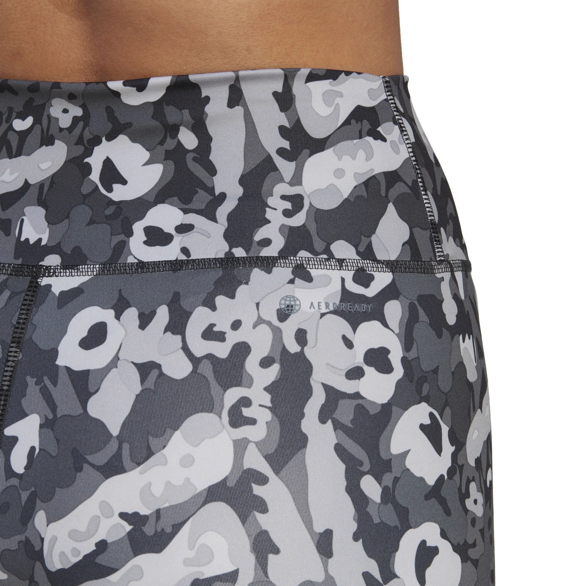 ADIDAS Essentials Train Printed High-Waisted Calzamaglia Donna - Grigio Scuro, Bianco 5 ADIDAS Essentials Train Printed High-Waisted Calzamaglia Donna - Grigio Scuro, Bianco - immagine 5