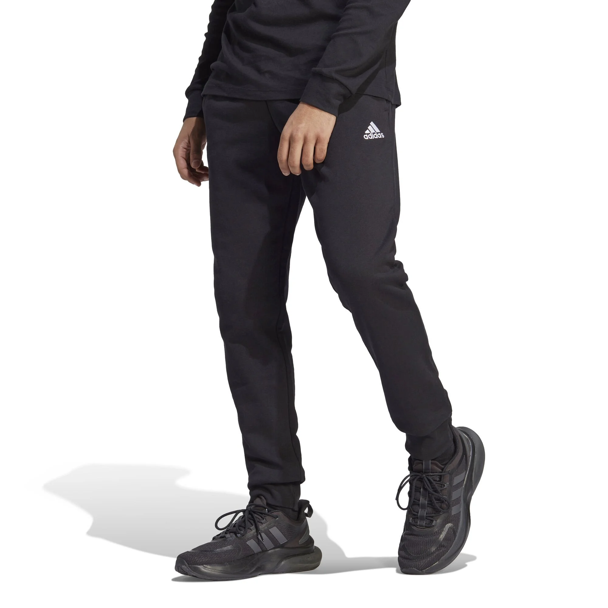 ADIDAS Small Logo French Terry Tapered Cuff Pantalone Da Allenamento Uomini - Nero 2 ADIDAS Small Logo French Terry Tapered Cuff Pantalone Da Allenamento Uomini - Nero - immagine 2