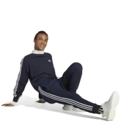 ADIDAS Essentials French Terry Tapered Cuff 3-Stripes Pantalone Da Allenamento Uomini - Blu Scuro, Bianco -Vendite Racchette da tennis 17902000 15