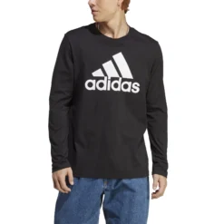 ADIDAS Essentials Long-Sleeve Top Manica Lunga Uomini - Nero, Bianco -Vendite Racchette da tennis 17910000 15