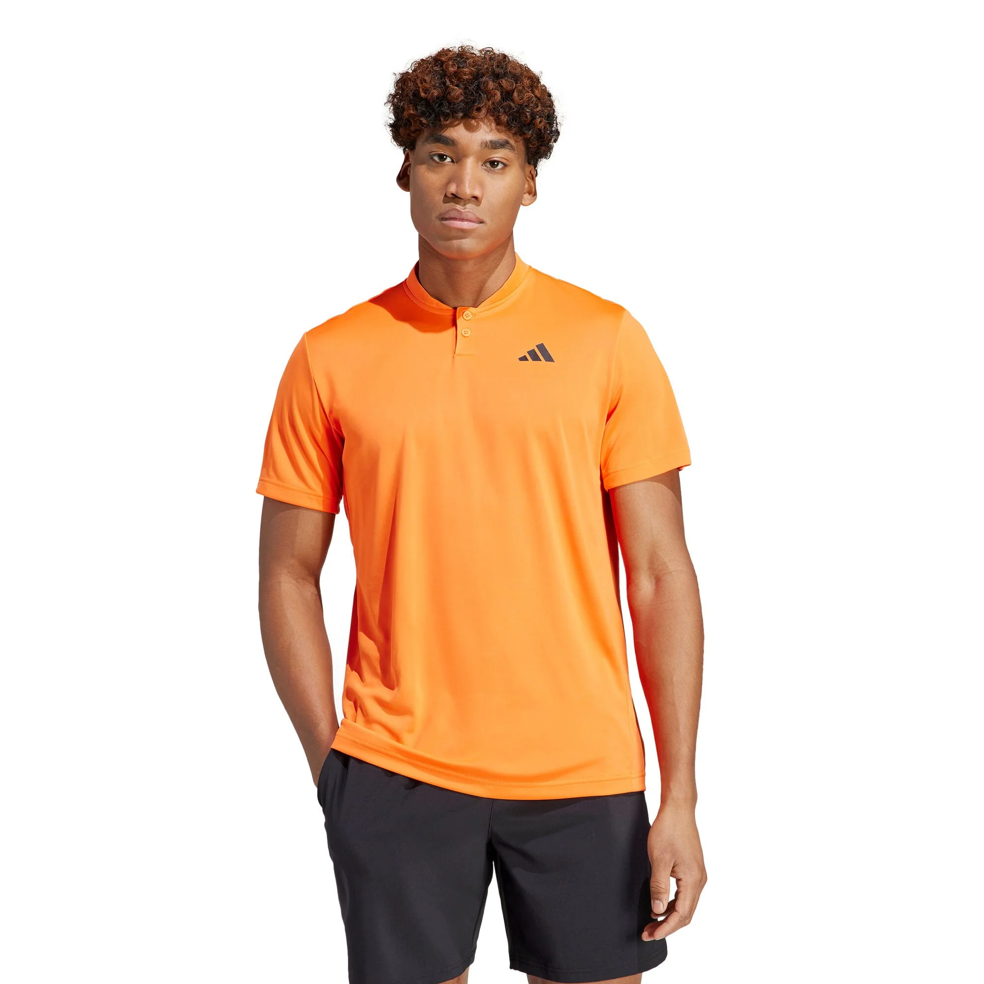 ADIDAS Club Henley Polo Uomini - Arancione 2 ADIDAS Club Henley Polo Uomini - Arancione - immagine 2