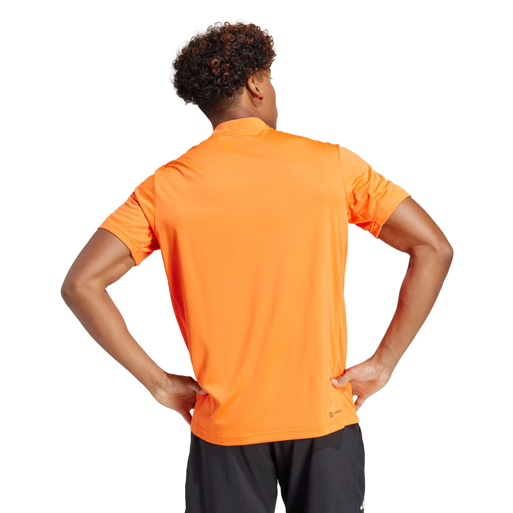 ADIDAS Club Henley Polo Uomini - Arancione 3 ADIDAS Club Henley Polo Uomini - Arancione - immagine 3
