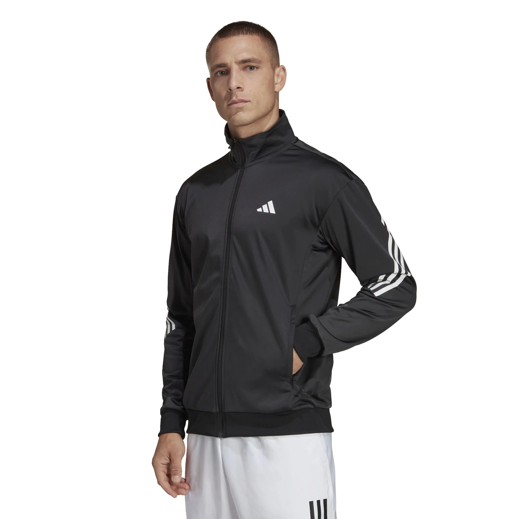 ADIDAS 3-Stripes Knit Giacca Da Allenamento Uomini - Nero, Bianco 2 ADIDAS 3-Stripes Knit Giacca Da Allenamento Uomini - Nero, Bianco - immagine 2