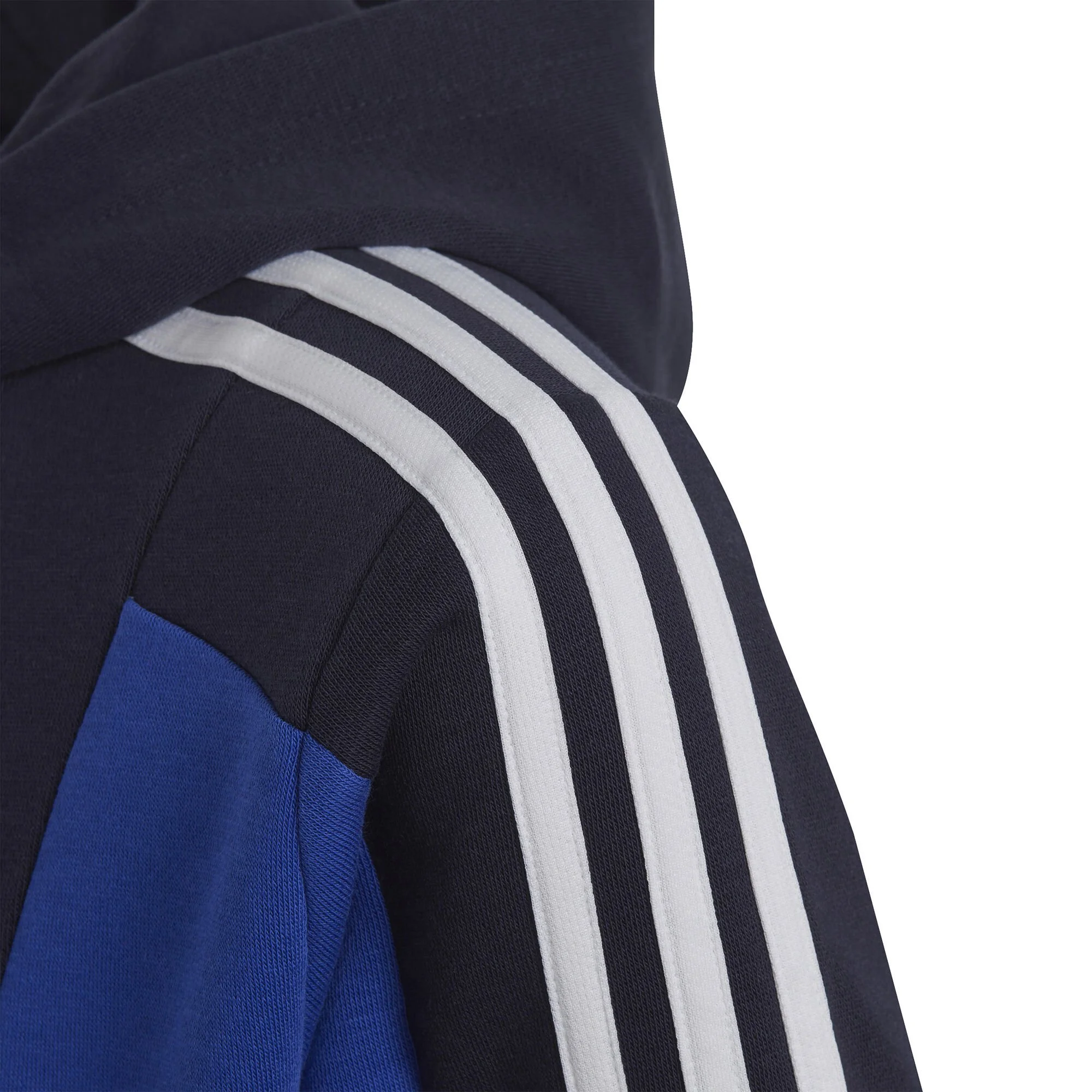 ADIDAS Colorblock 3-Stripes Felpa Con Cappuccio Ragazzi - Blu Scuro, Bianco 3 ADIDAS Colorblock 3-Stripes Felpa Con Cappuccio Ragazzi - Blu Scuro, Bianco - immagine 3