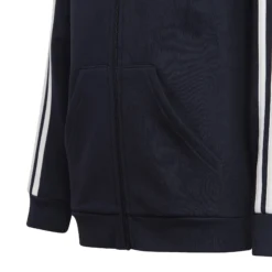 ADIDAS 3-Stripes Fleece Full-Zip Felpa Ragazzi - Blu Scuro, Bianco -Vendite Racchette da tennis 18065000 10