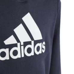 ADIDAS Big Logo Cotton Felpa Con Cappuccio Ragazzi - Blu Scuro, Bianco -Vendite Racchette da tennis 18080000 10