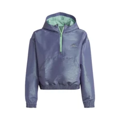 ADIDAS Dance Loose Fit Woven Half-Zip Hooded Giacca Da Allenamento Ragazze - Viola, Mint