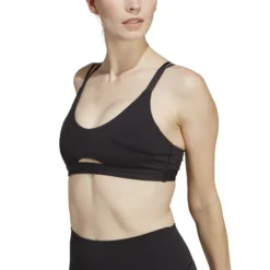 ADIDAS YO Long Studio Low-Support Reggiseni Sportivi Donna - Nero -Vendite Racchette da tennis 18507000 17