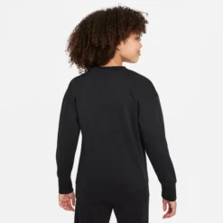 Nike Sportswear Club Fleece Crrew Felpa Ragazze - Nero, Bianco -Vendite Racchette da tennis 54303000 14