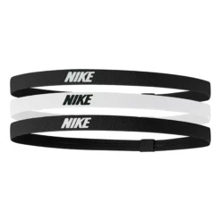 Nike Elastic 2.0 Fascia Per Capelli Confezione Da 3 - Nero, Bianco